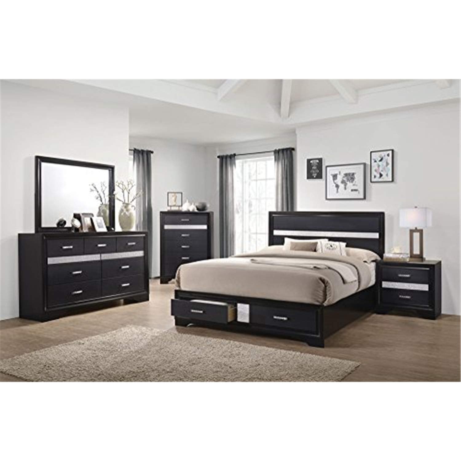 Coaster Co. of America Queen Bed 4 Pc Set
