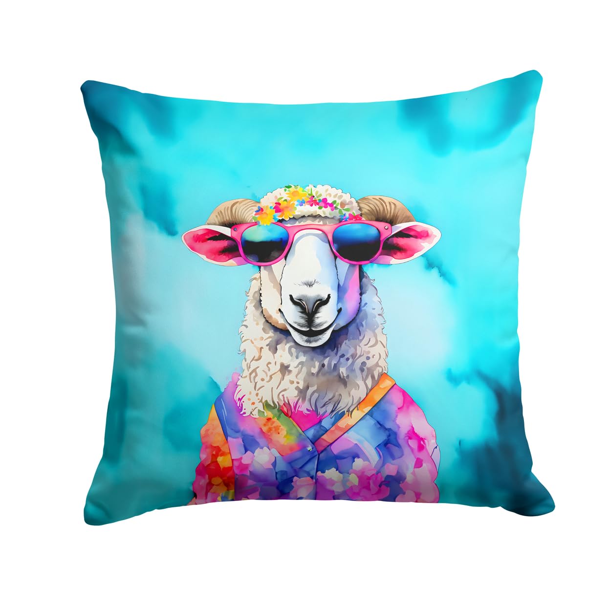Hippie Animal Sheep Throw Pillow