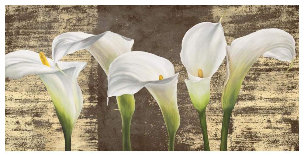 Callas on Gold (mocca variation)-Paper Art-62x32”