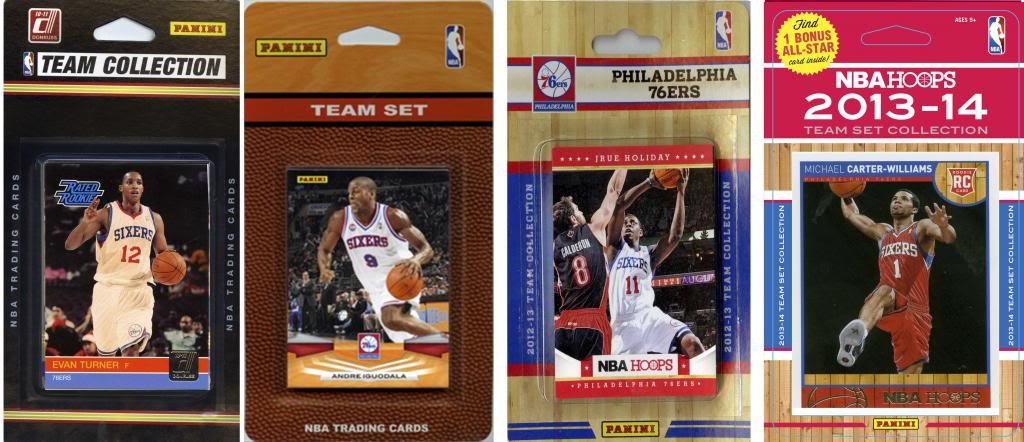 NBA Philadelphia 76ers 4 Different Licensed Trading Card Team Sets