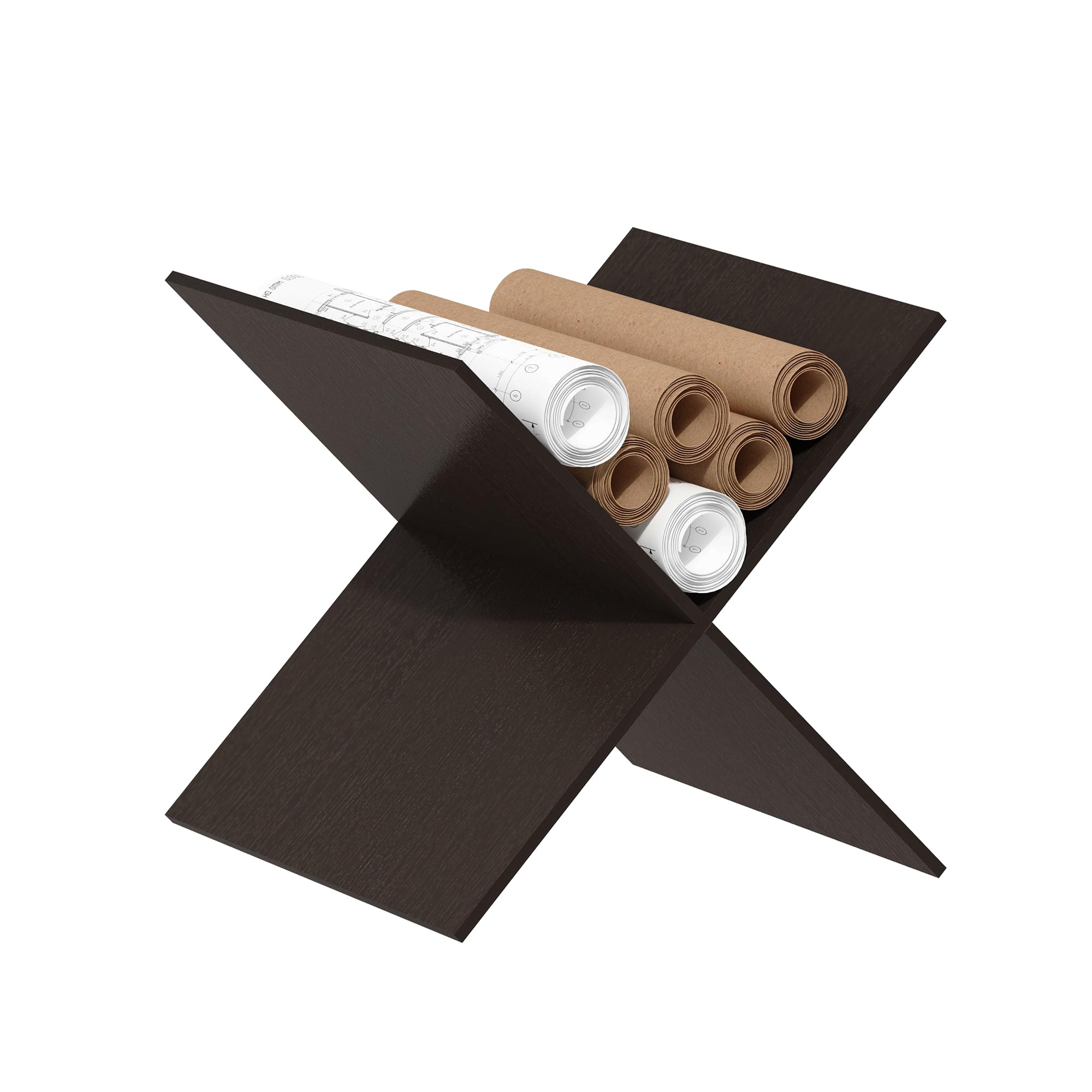 Furinno Cubicle X-Shelf Cube Organizer Insert, Dark Oak