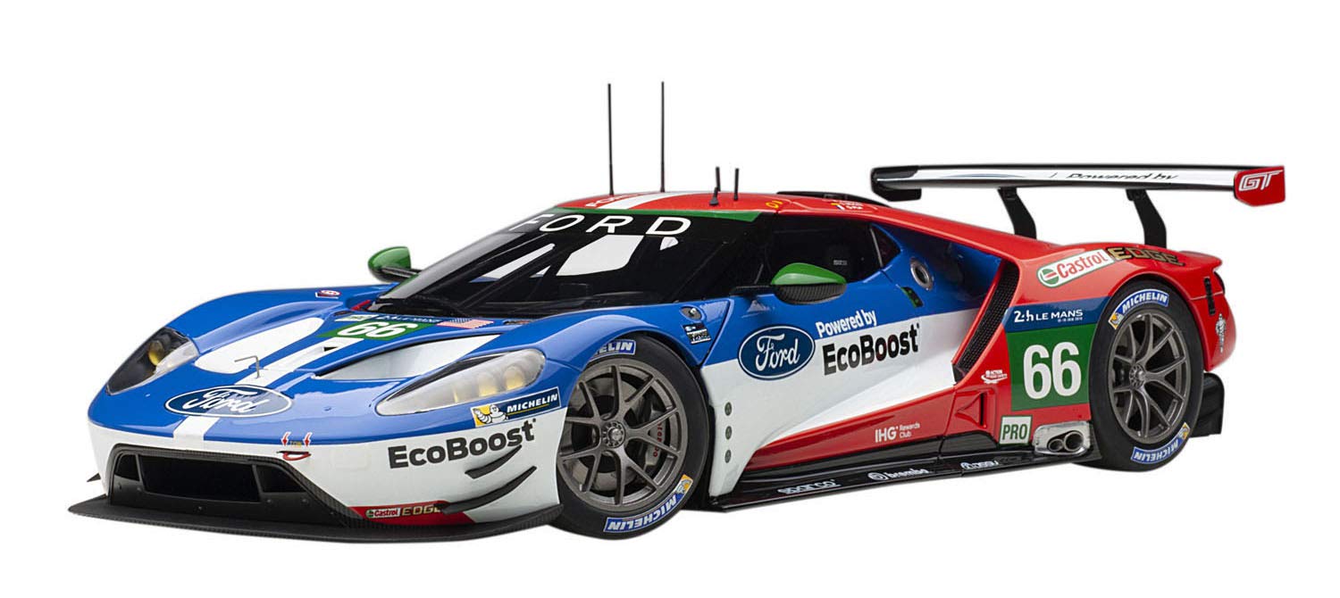 Ford GT #66 B. Johnson - S. Mucke - O. Pla Le Mans (2016) 1/18 Model Car by Autoart