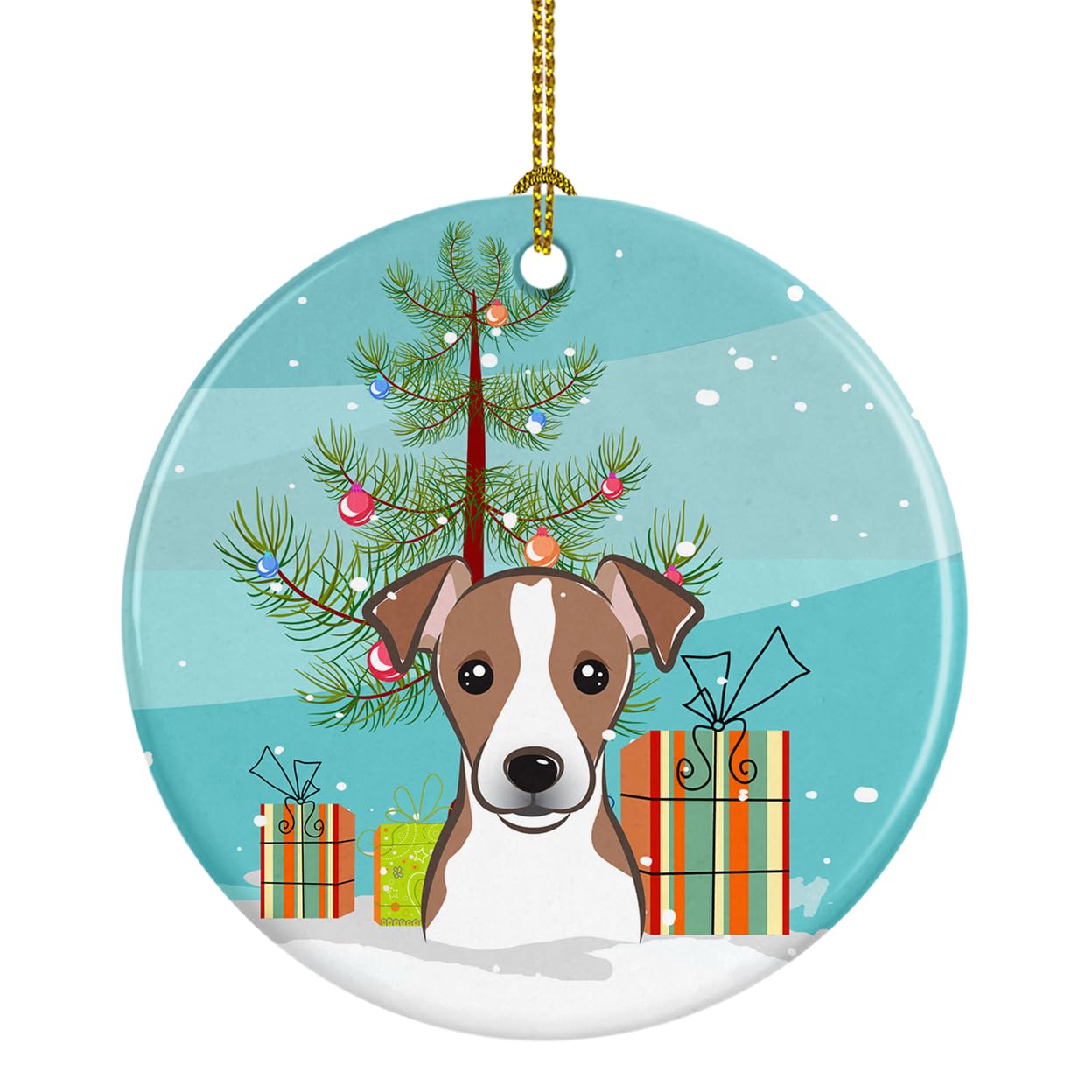 Carolines Treasures Christmas Tree and Jack Russell Terrier Ceramic Ornament