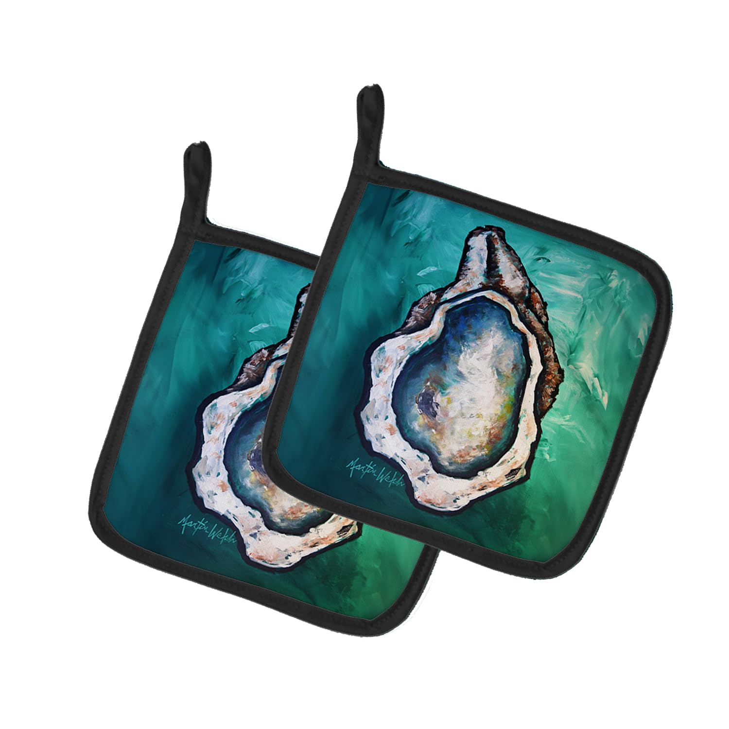 One Shell Oyster Pair of Pot Holders