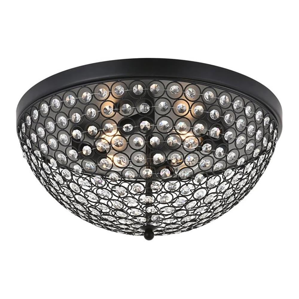 Taye 4 light Matte Black Flush Mount