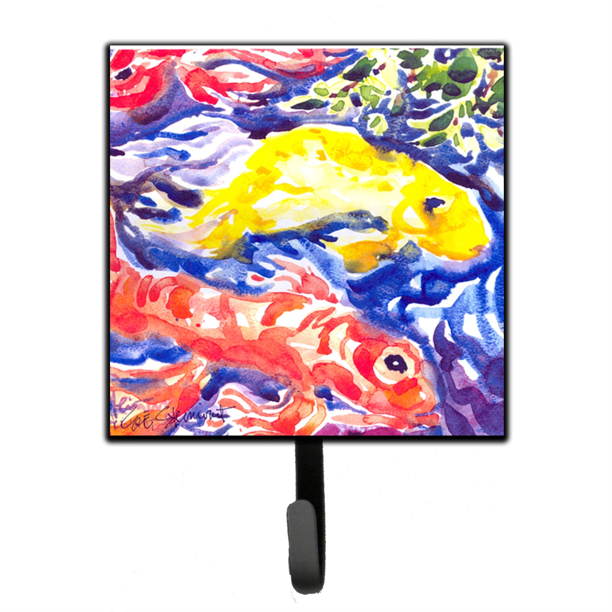 Caroline'S Treasures 6116Sh4 Fish-Koi In The Pond Leash Holder Or Key Hook, Small, Multicolor