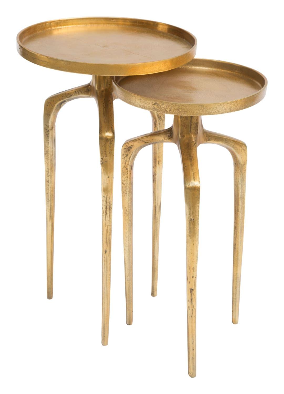 Woybr Como Accent Table Set Antique Gold