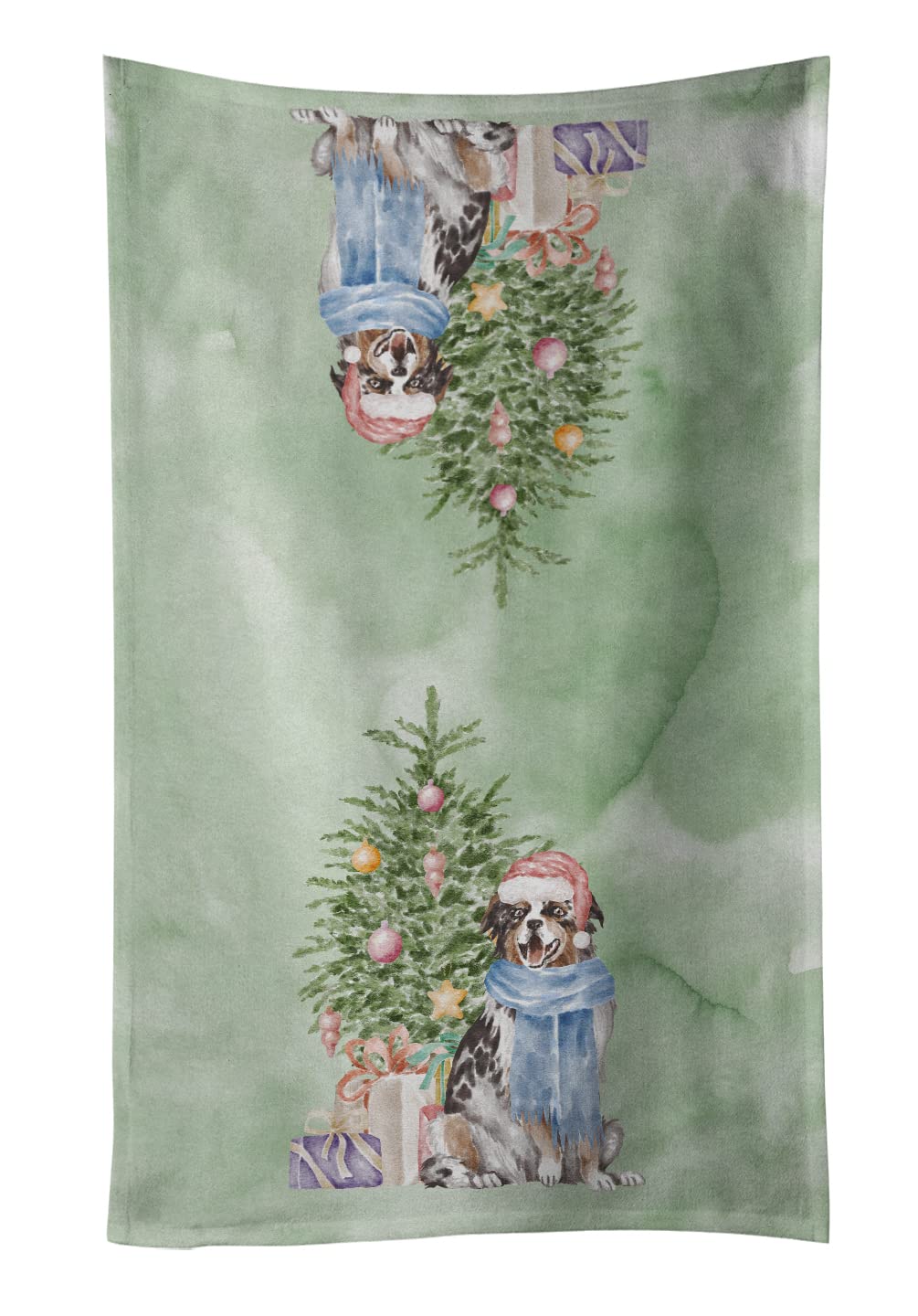 Carolines Treasures CK8196KTWL Australian Shepherd and Tree Kitchen Towel Dish Cloths Guest Hand Towel Decorative Bathroom Towel for Face,Tea, Dishcloth, Kitchen and Bath