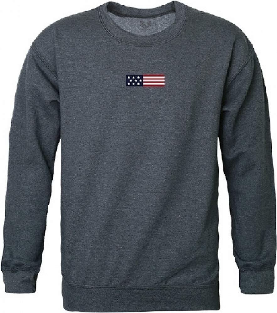 Graphic Crewneck, US Flag 1, H.Char, XL