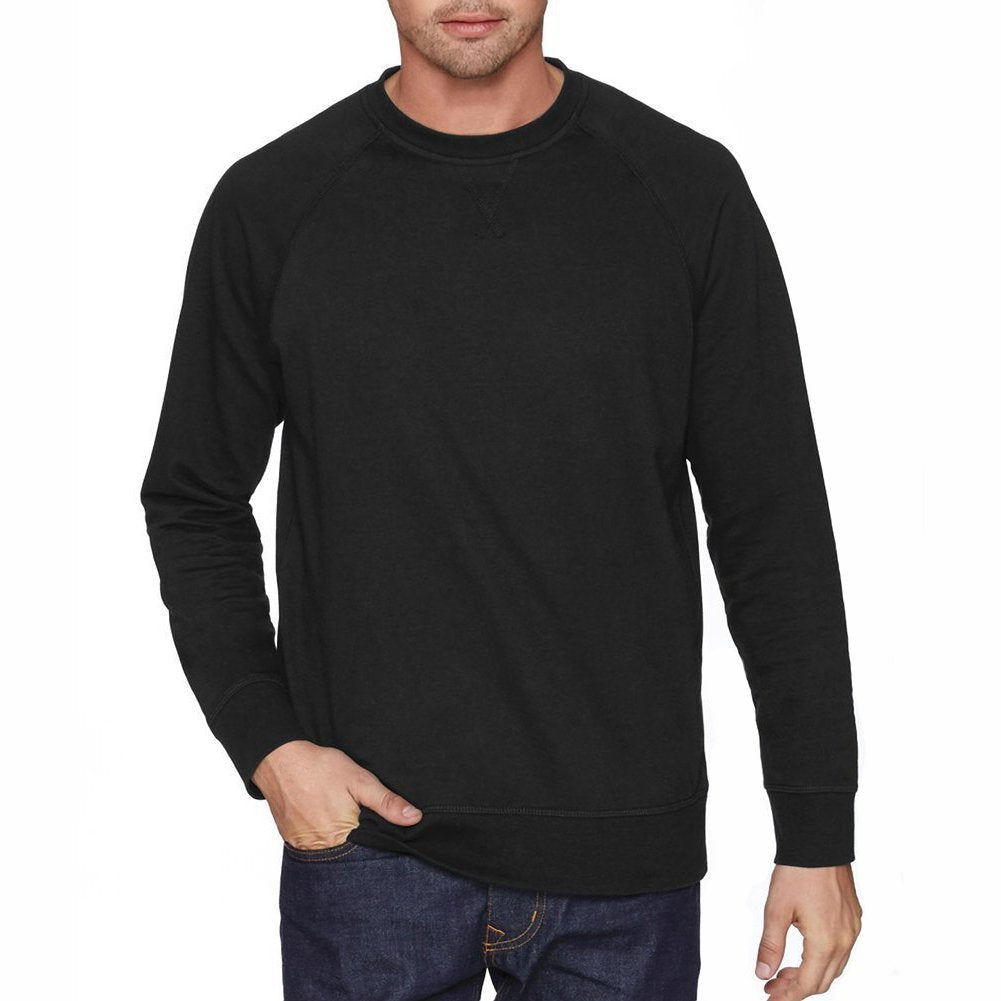 Next Level The French Terry Raglan Crew - Black, XL