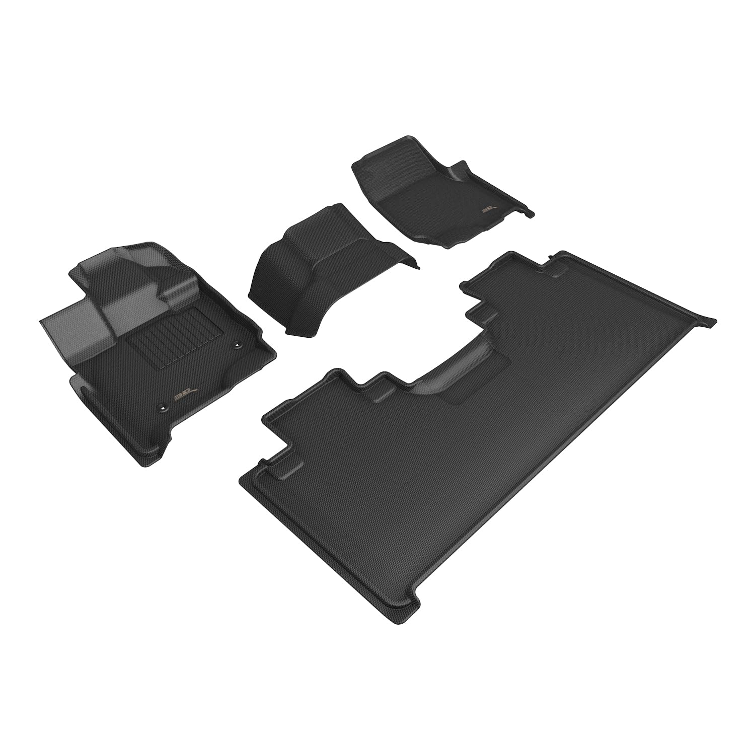3D MAXpider Compatible with FORD F-150 SUPERCAB 2015-2026 BENCH SEAT, KAGU BLACK R1 R2 (VINYL FLOORS)