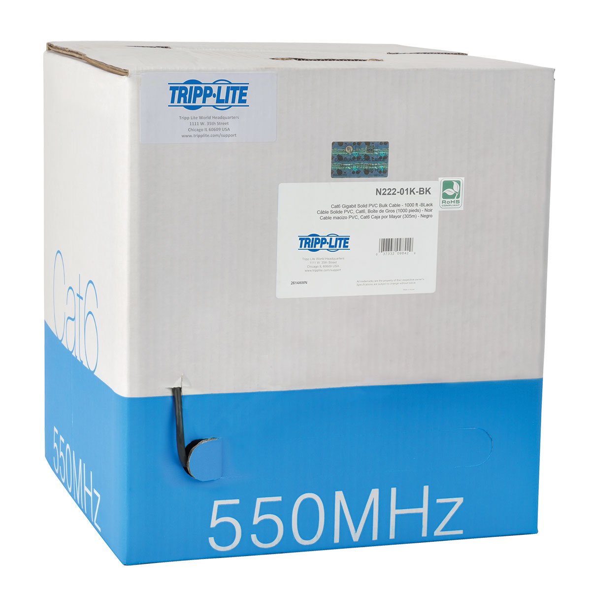 1000 Cat6 Bulk Cable Blk