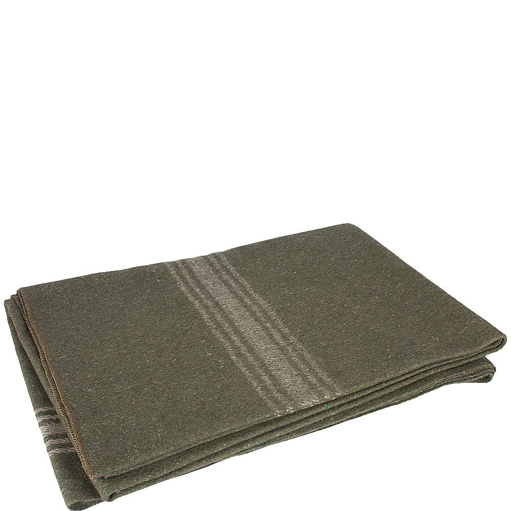 Khaki-Striped Olive Drab Blanket