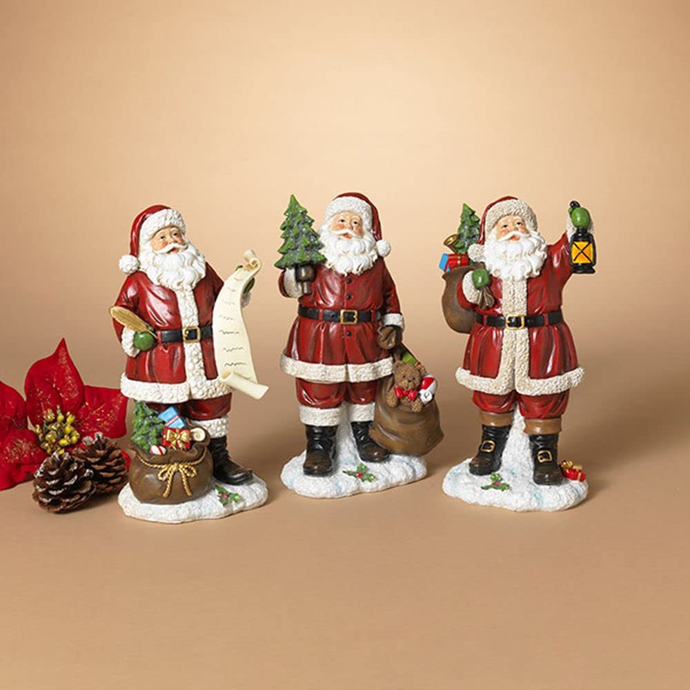 Gerson Multicolored Holiday Santa Table Decor 10 in., (Pack of 6)