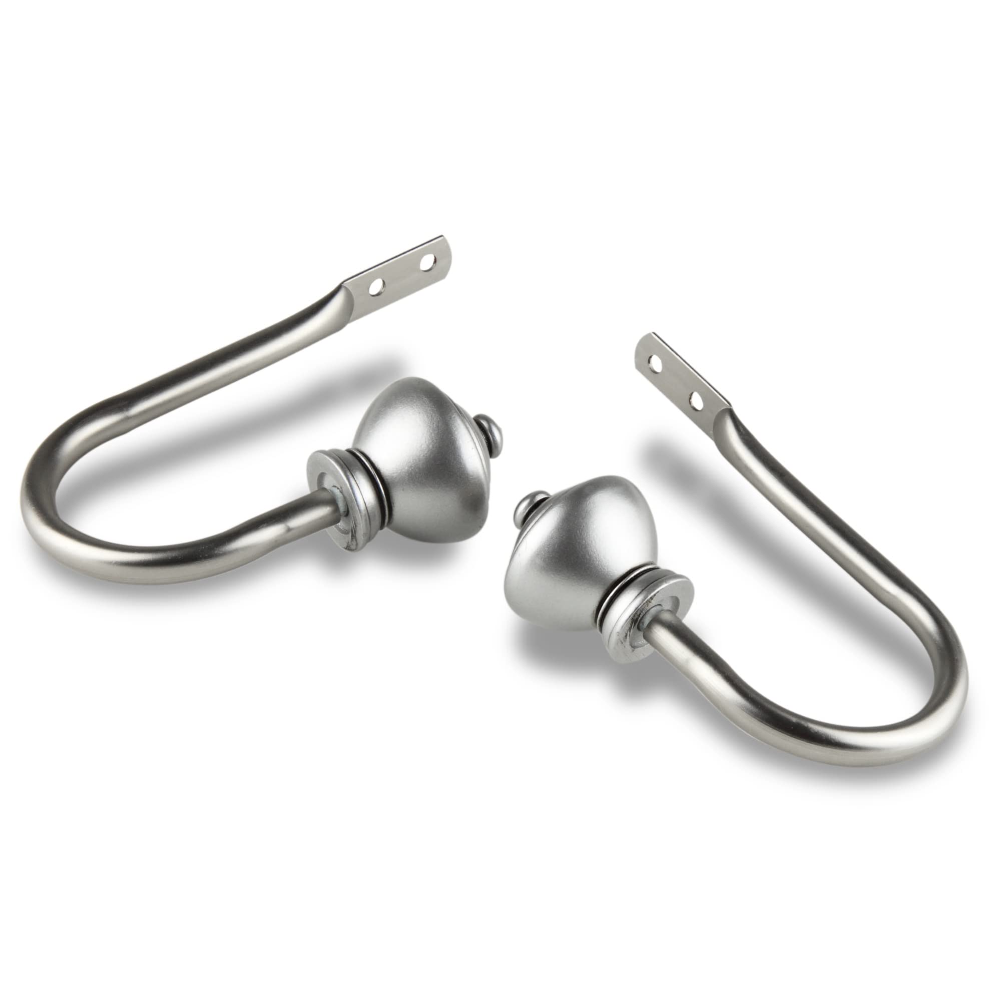 Giannie Curtain Rod Holdback - Satin Nickel
