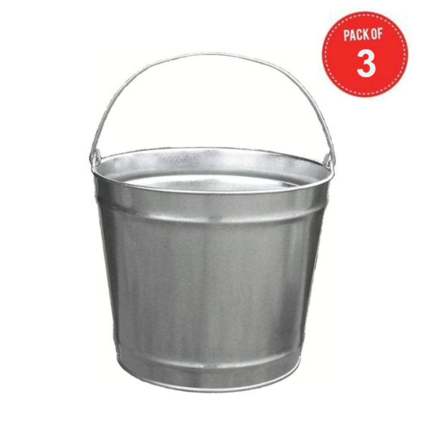 Witt Industries Galvanized Products 12 Quarts Pail (Pack of 3)