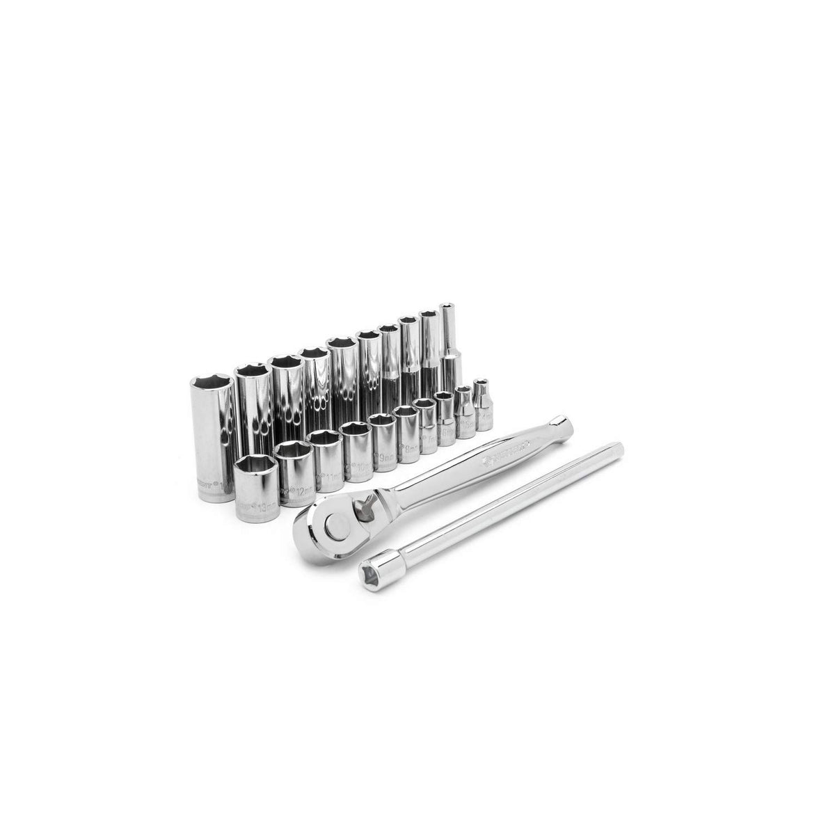 Crescent 22 Pc 14 Drive 6 Point Standard & Deep Metric Mechanics Tool Set - Csws3N