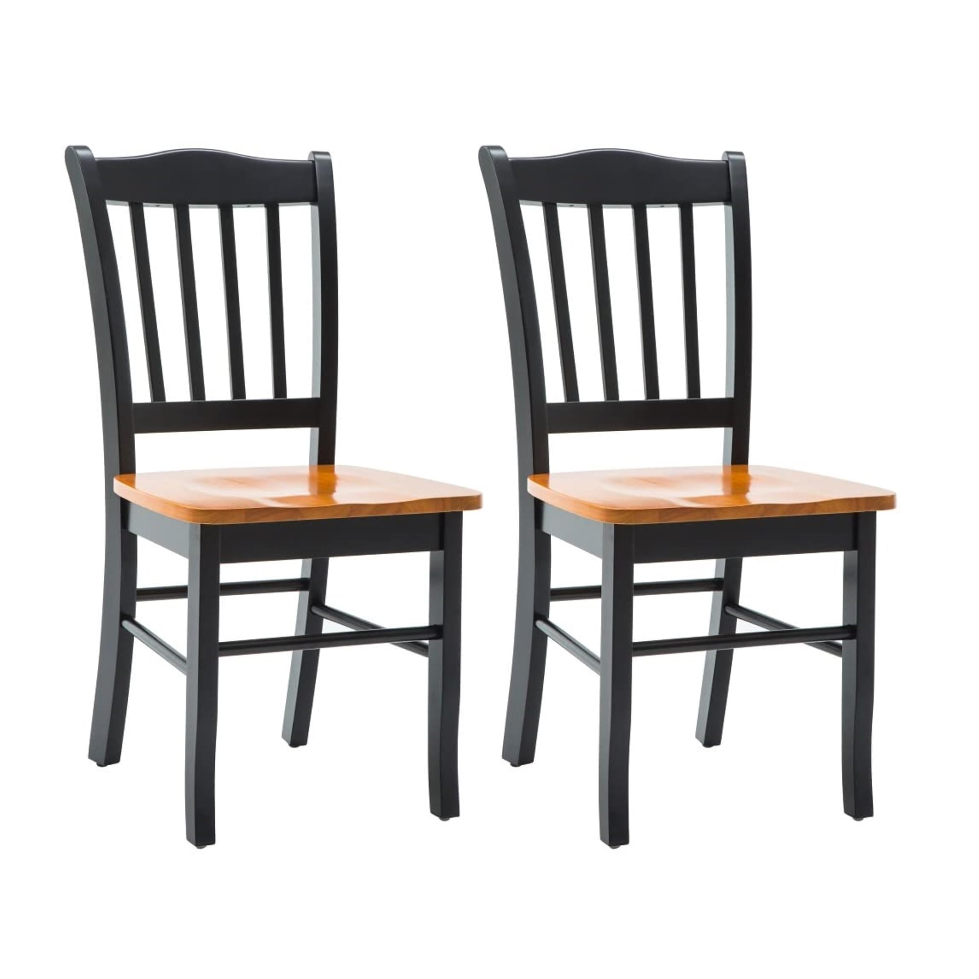 Casafoyer Shaker Chair, Black/Oak, Set of 2