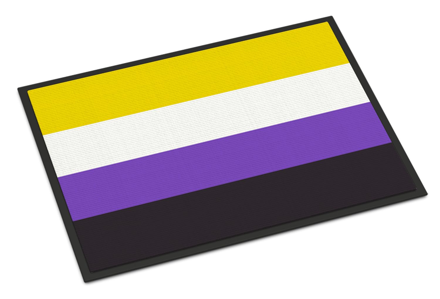 Carolines Treasures CK7998MAT Nonbinary Pride Doormat 18x27 Front Door Mat Indoor Outdoor Rugs for Entryway, Non Slip Washable Low Pile, 18H X 27W