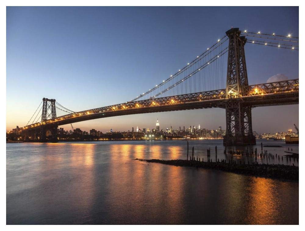 Queensboro Bridge and Manhattan from Brooklyn, NYC-Paper Art-50x38”