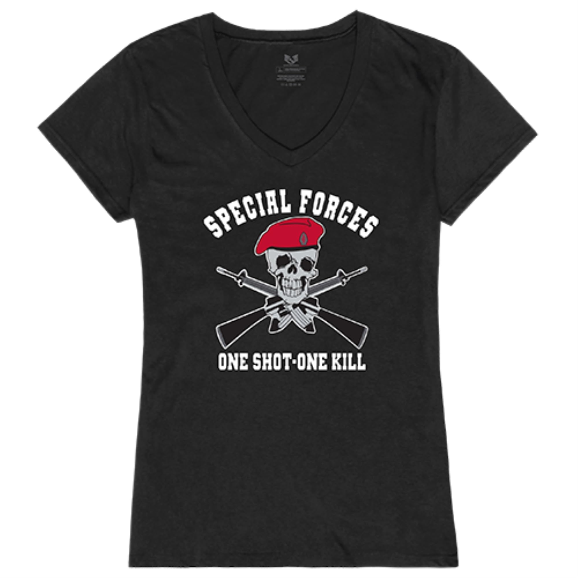 Graphic V-Neck, One Shot, Black, XL