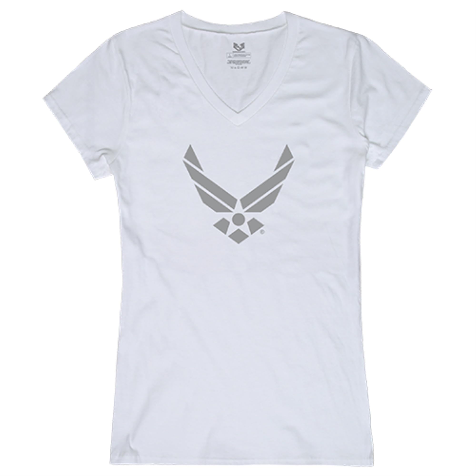 Graphic V-Neck, USAF Wing, White, M