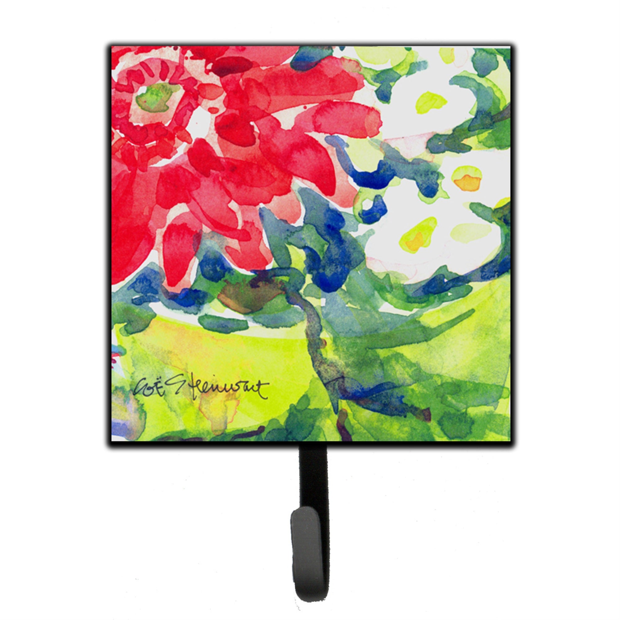 Caroline'S Treasures 6126Sh4 Flower Leash Holder Or Key Hook, Small, Multicolor