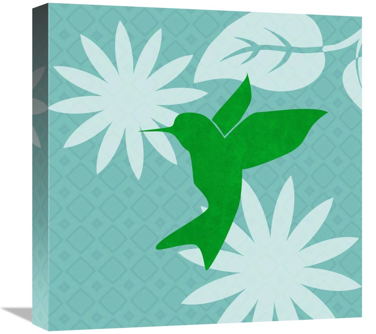 Bright Birds: Hummingbird-Canvas Art-18x18”