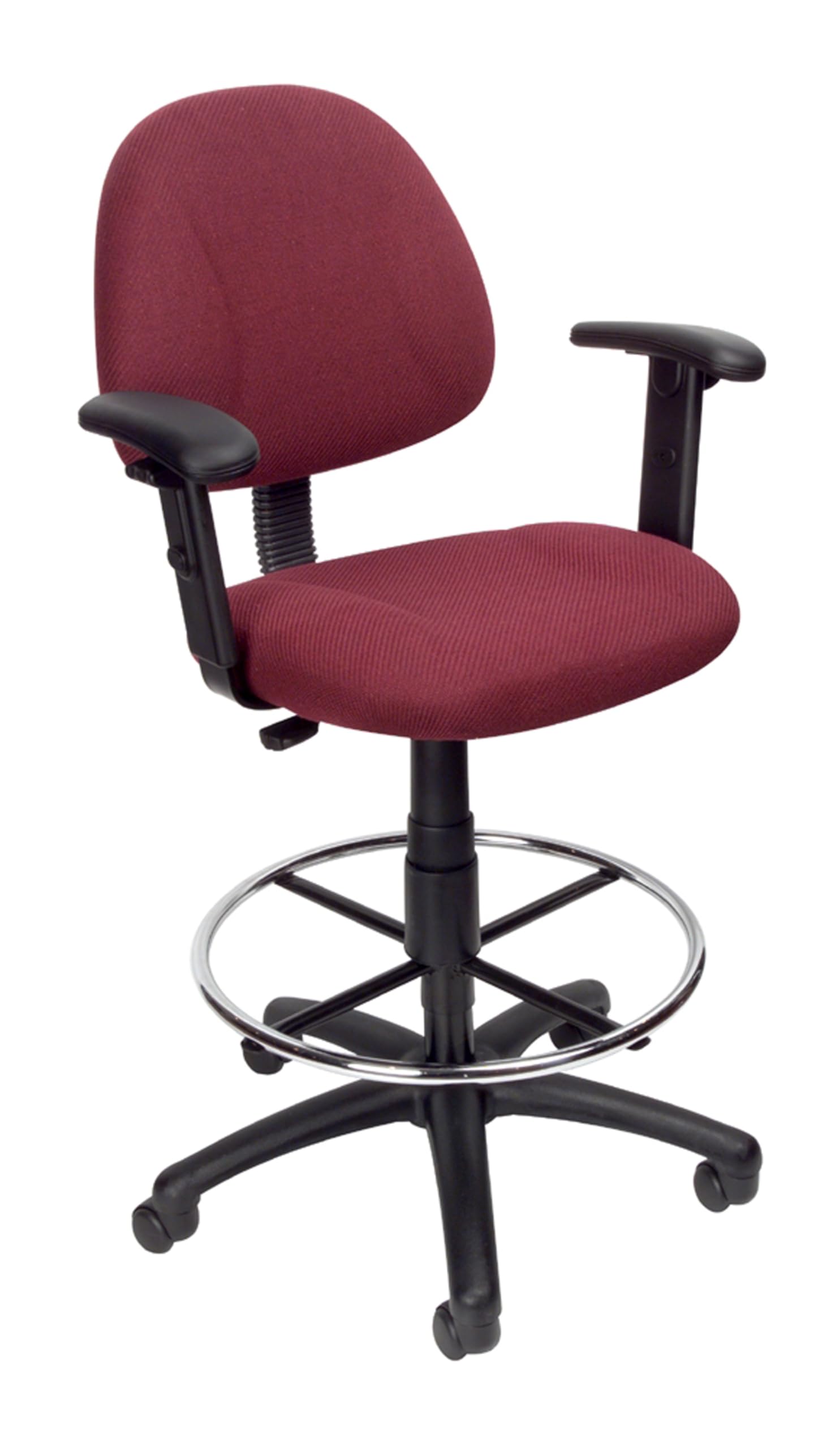 Boss Office Products Drafting Stool (B315-By) W/Footring And Adjustable Arms
