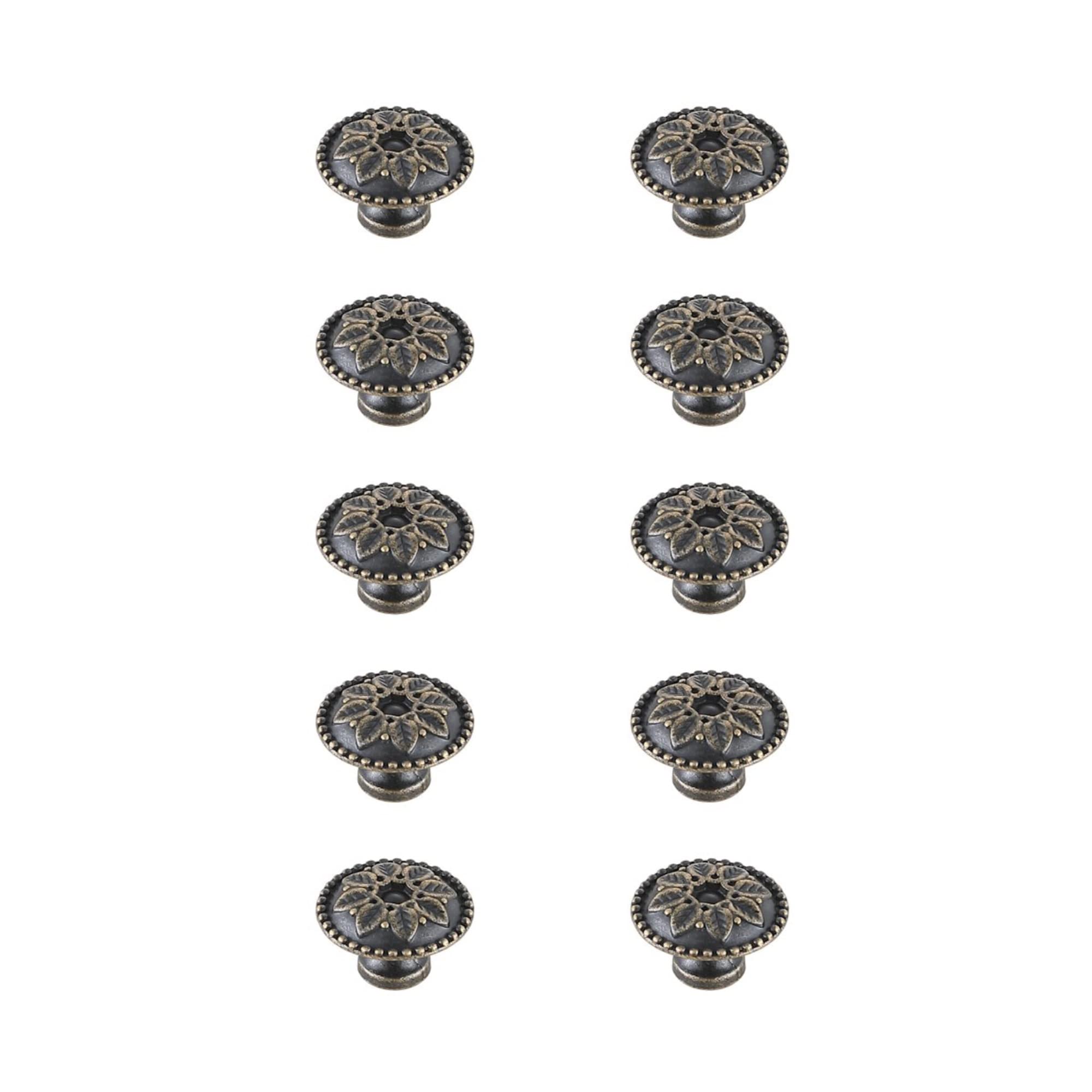 Elegant Lighting Indoor Modern Home Decorative Cabinet/Drawer Hardware Corio 0.9' Diameter Antique Bronze Mushroom Knob Multipack (Set Of 10)