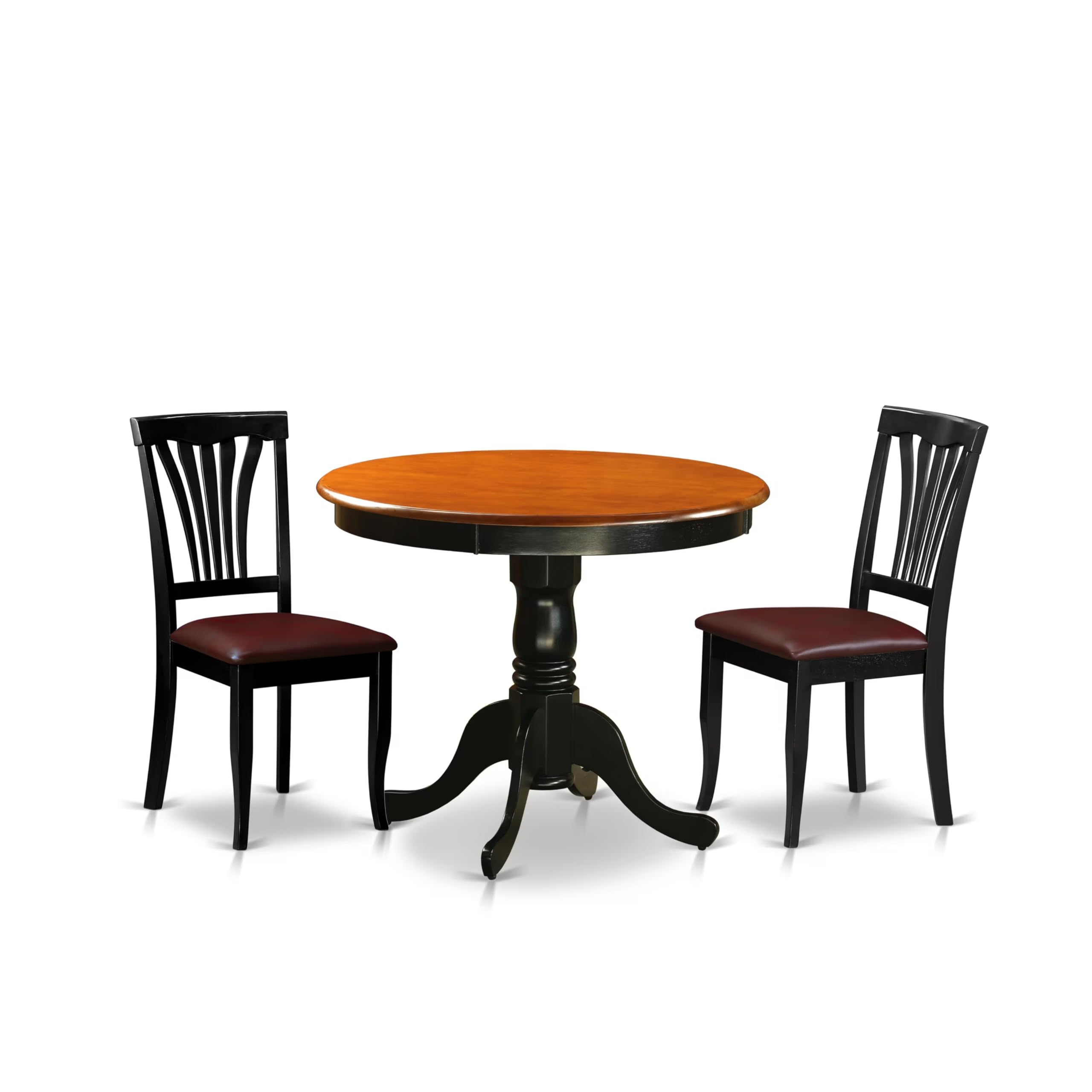 ANAV3-BLK-LC 3 Pc Kitchen setin Black and Cherry