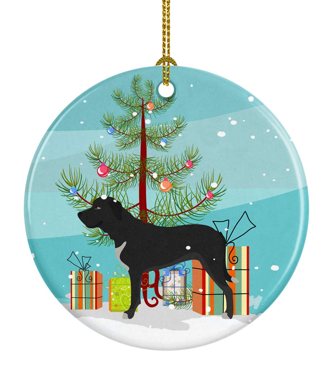 Carolines Treasures Broholmer Danish Mastiff Christmas Ceramic Ornament