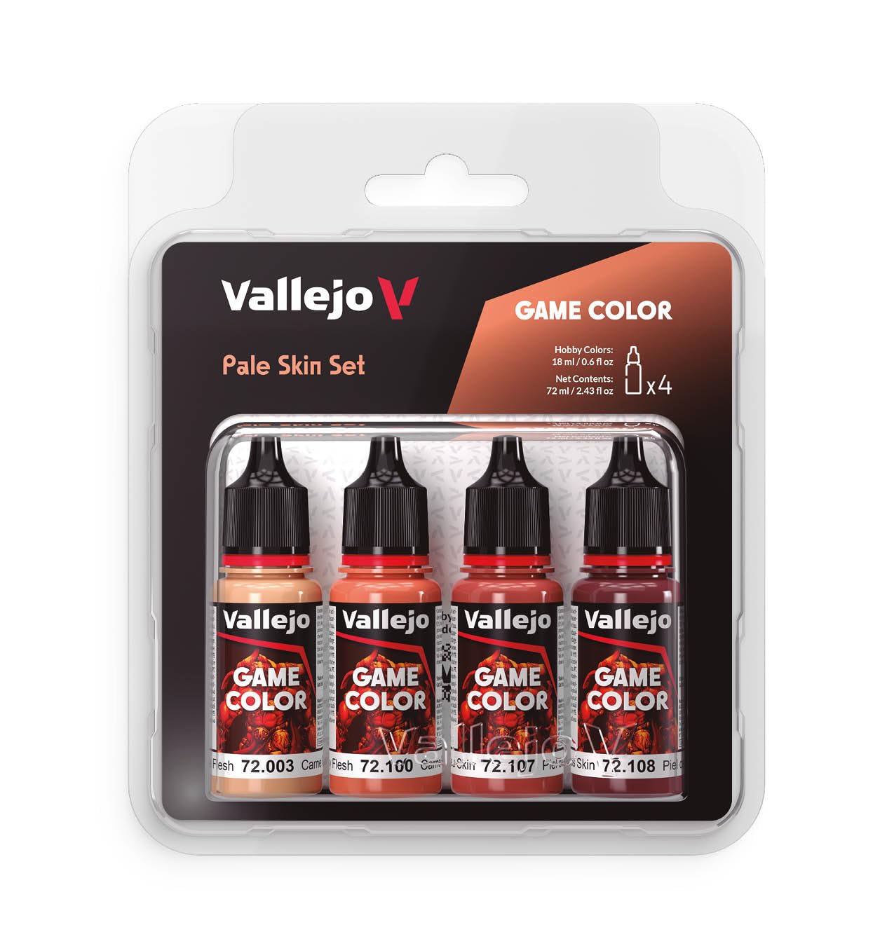 Vallejo - Pale Skin Color Set | Contains 4 bottles x 18 ml (0.60 fl.oz.)