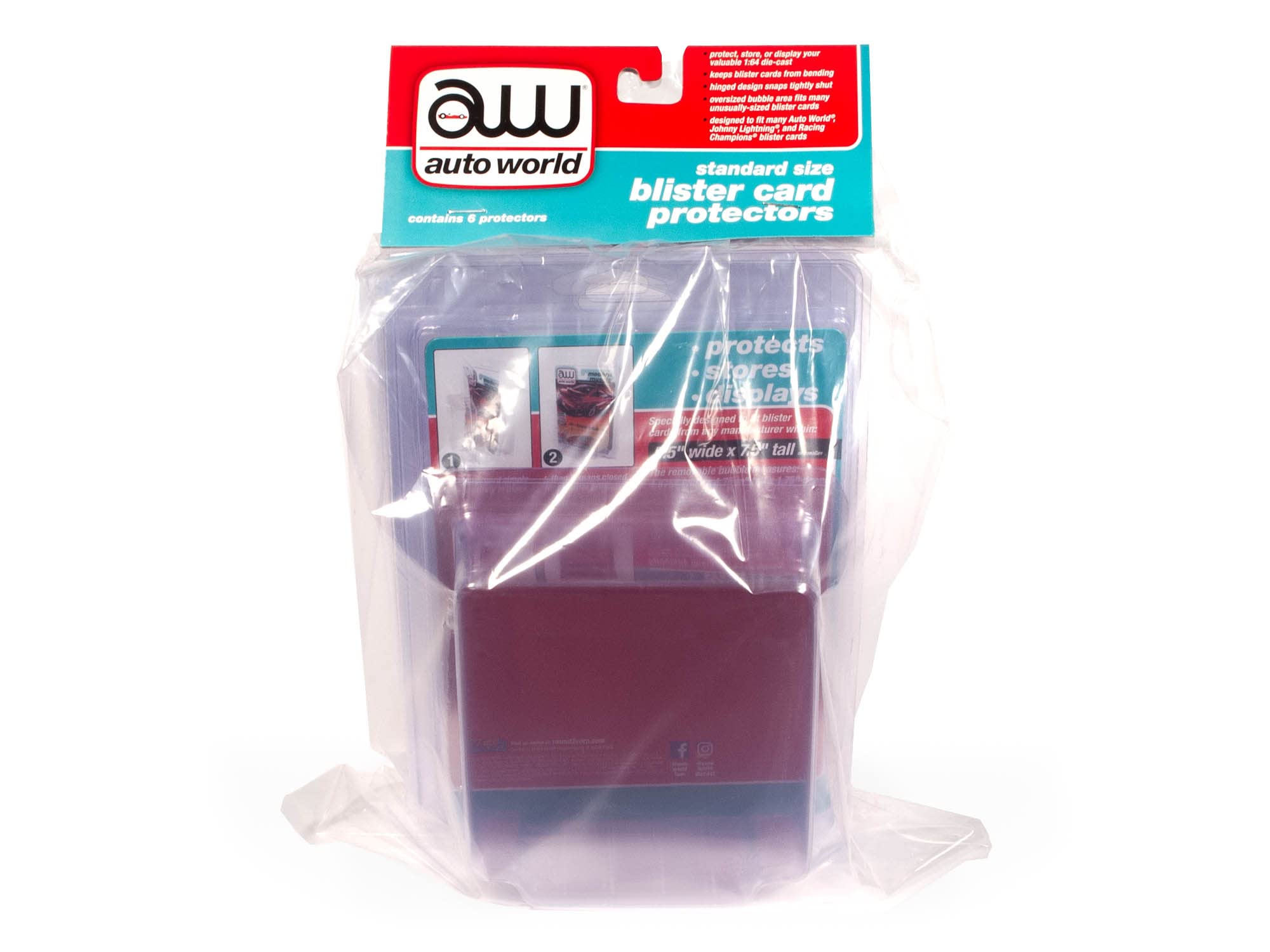 Auto World Standard Size Blister Card Protector (6Pk)