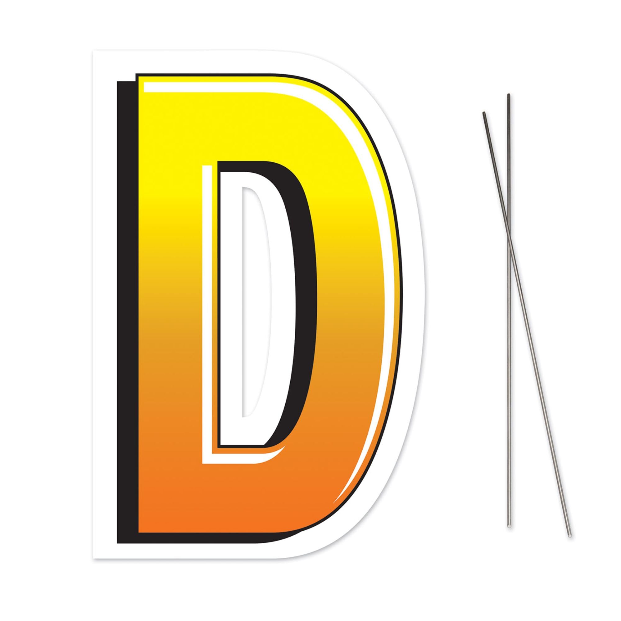 Plastic  D  Yard Sign
