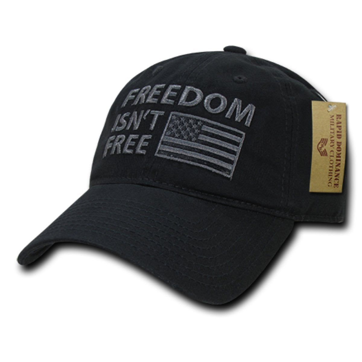 Relaxed Graphic Cap,Freedom Isnt, Black
