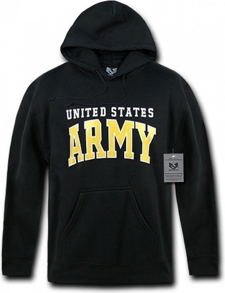 Pullover Hoodie, US Army, Black, 2X