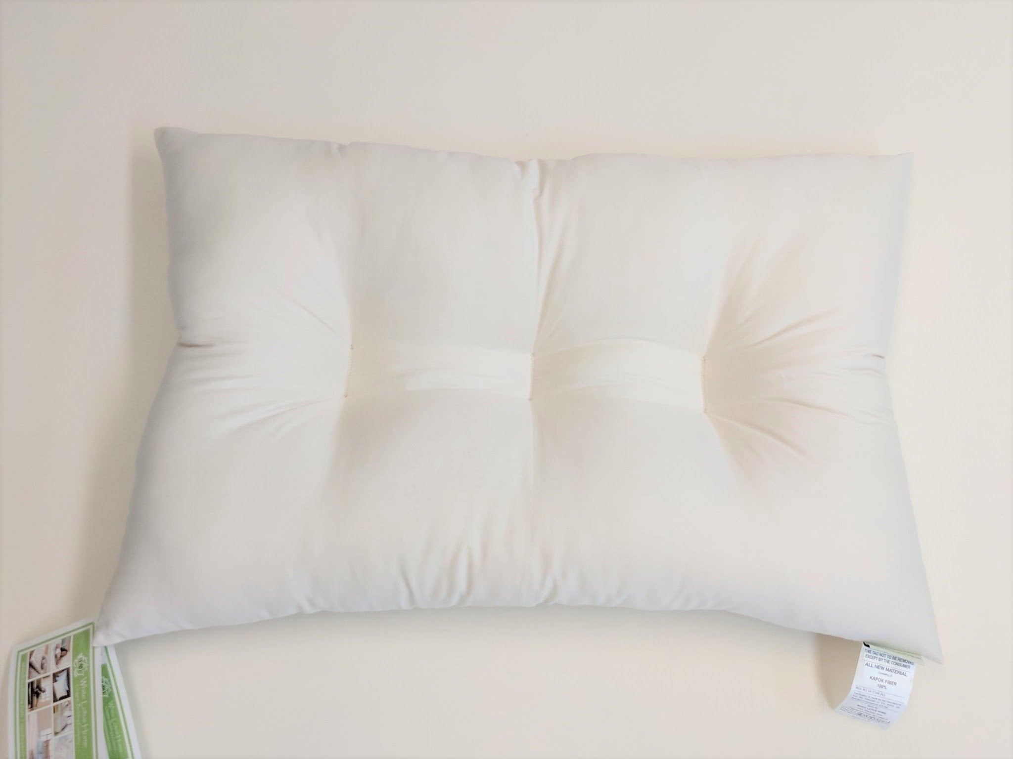 Kapok KaPillow Queen Soft Pillow w/zip in Org Sateen Sheeting Case