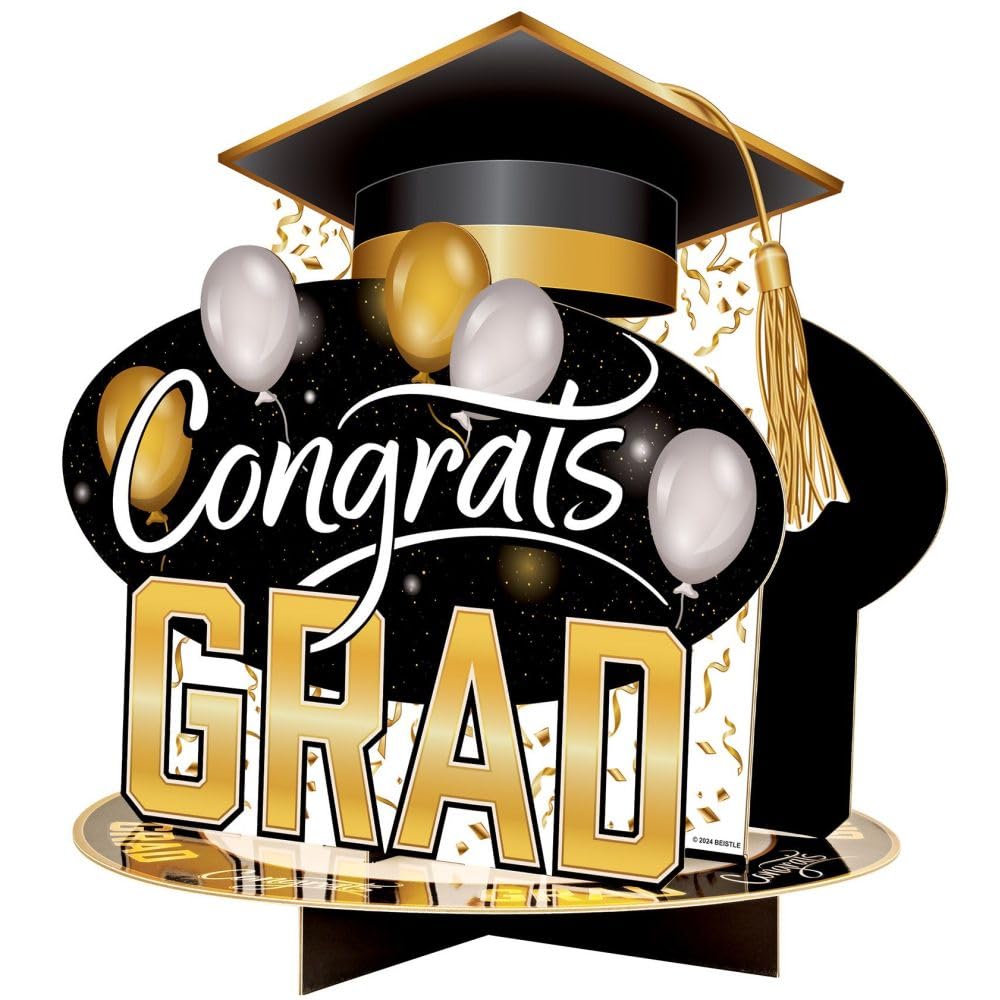 Beistle 56440 3-D Congrats Grad Centerpiece