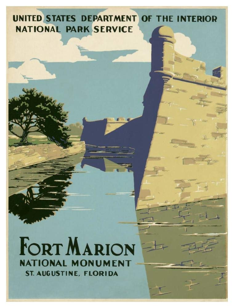 Fort Marion National Monument, St. Augustine, Florida, ca. 1938-Paper Art-38x50”