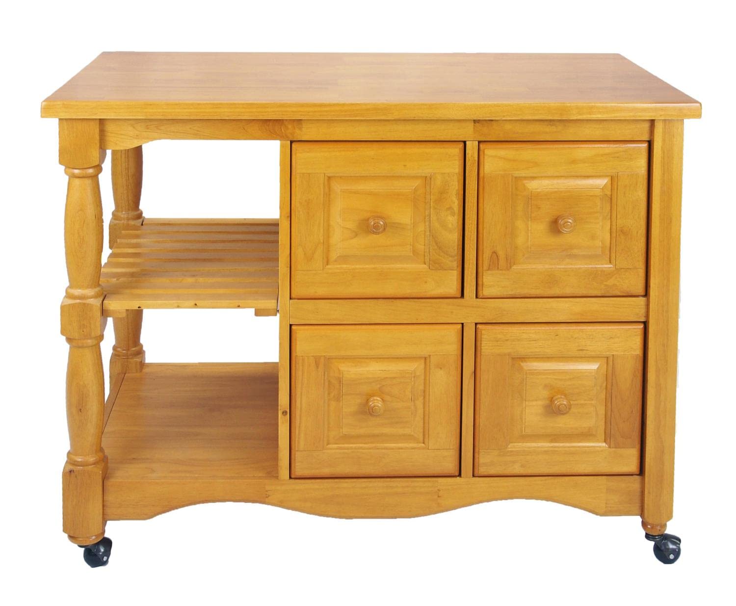 Sunset Trading Regal Kitchen Cart | Light Oak