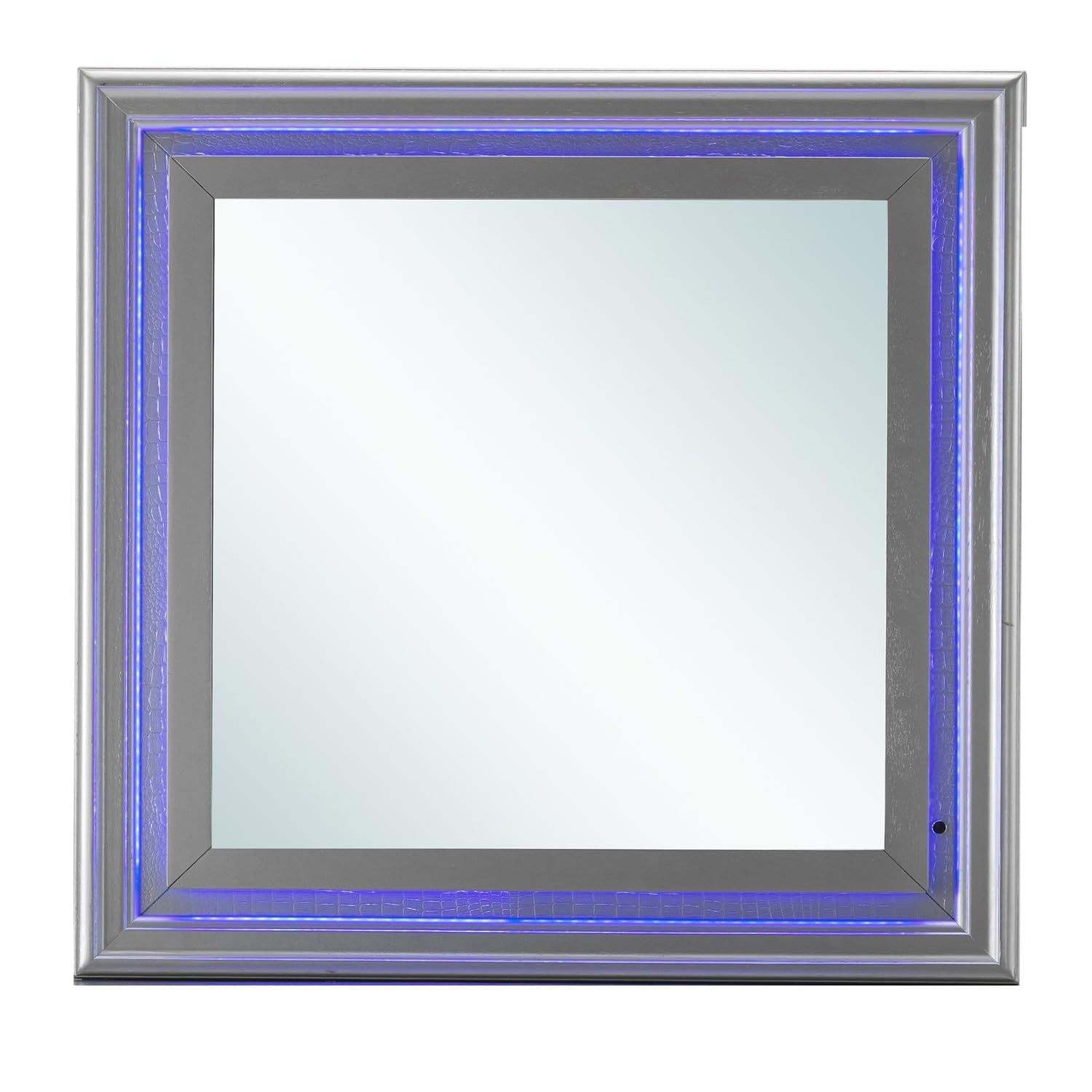Lorana 38 in. x 38 in. Modern Square Framed Dresser Mirror