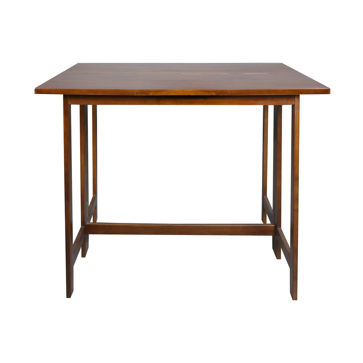 Solid Wood Folding Console To Dining Convertible Table
