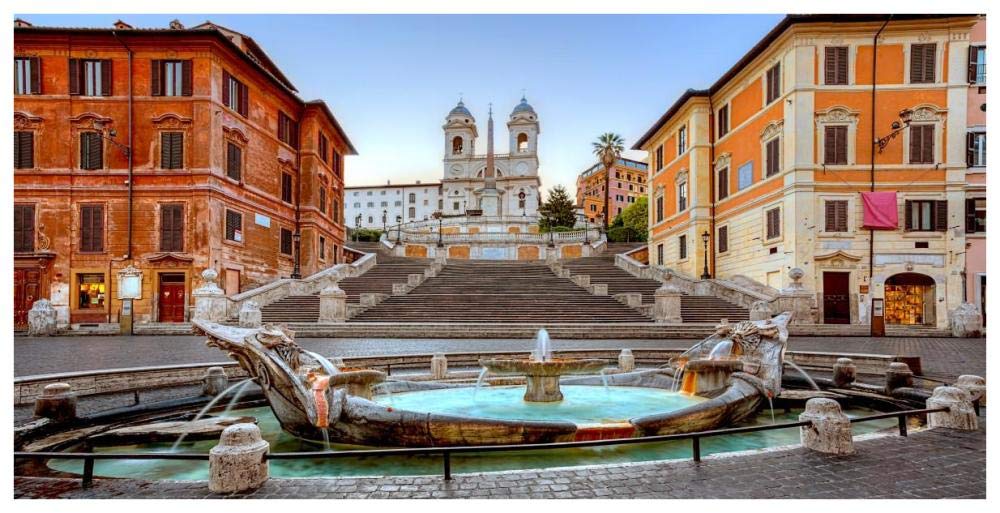 Piazza di Spagna, Roma-Paper Art-74x38”