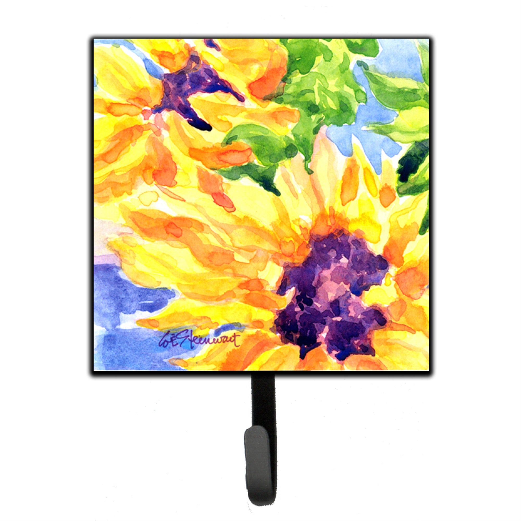 Caroline'S Treasures 6132Sh4 Flower-Sunflower Leash Holder Or Key Hook, Small, Multicolor