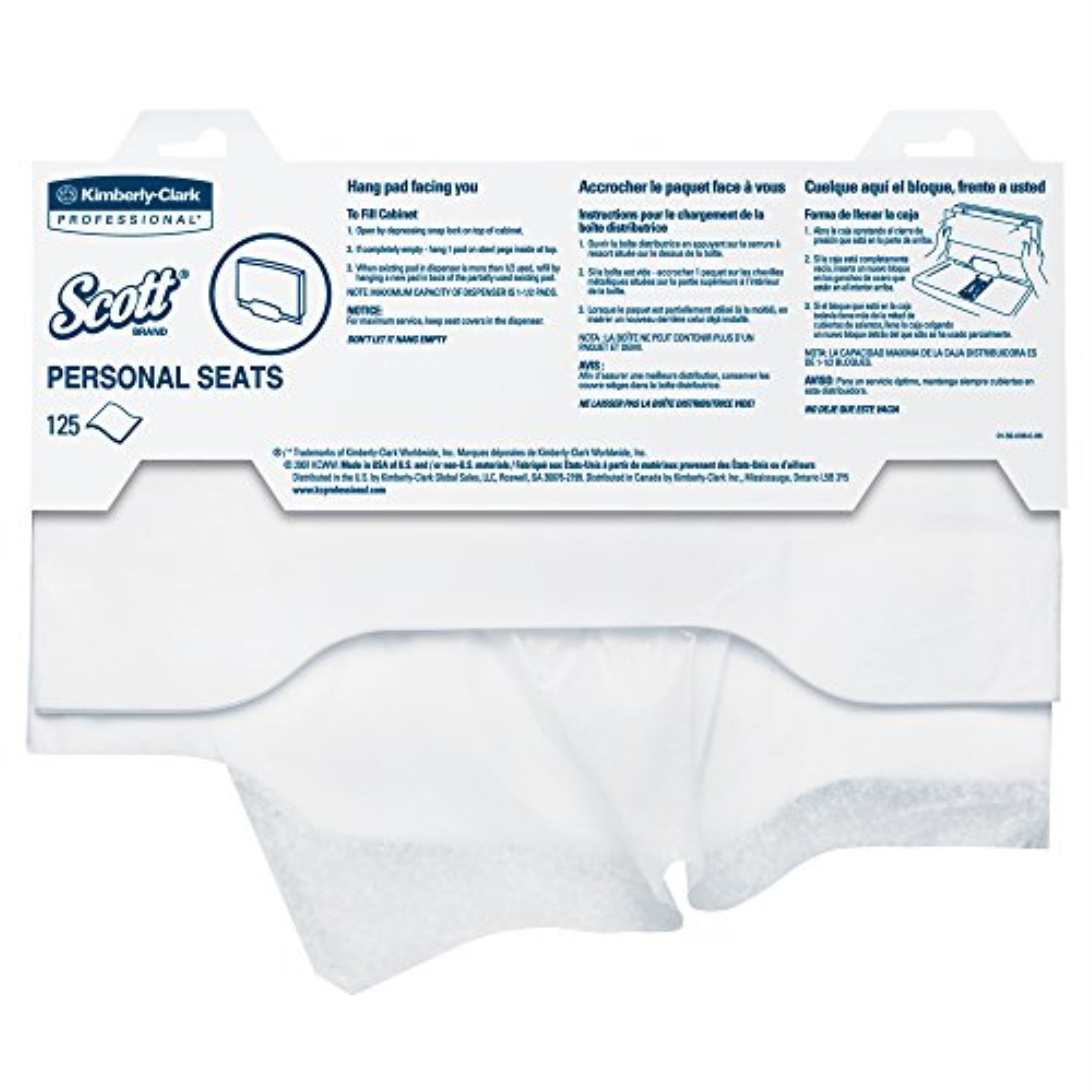 6139638 Scott Toilet Seat Cover Scott Pro Flushable Toilet Seat Covers 1 Rolls 125 Sheet 18 In. (Pack Of 1)
