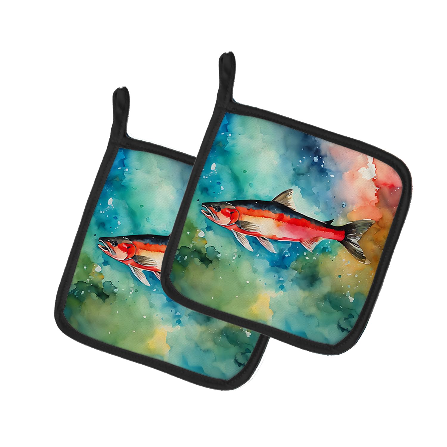 Salmon Pair of Pot Holders