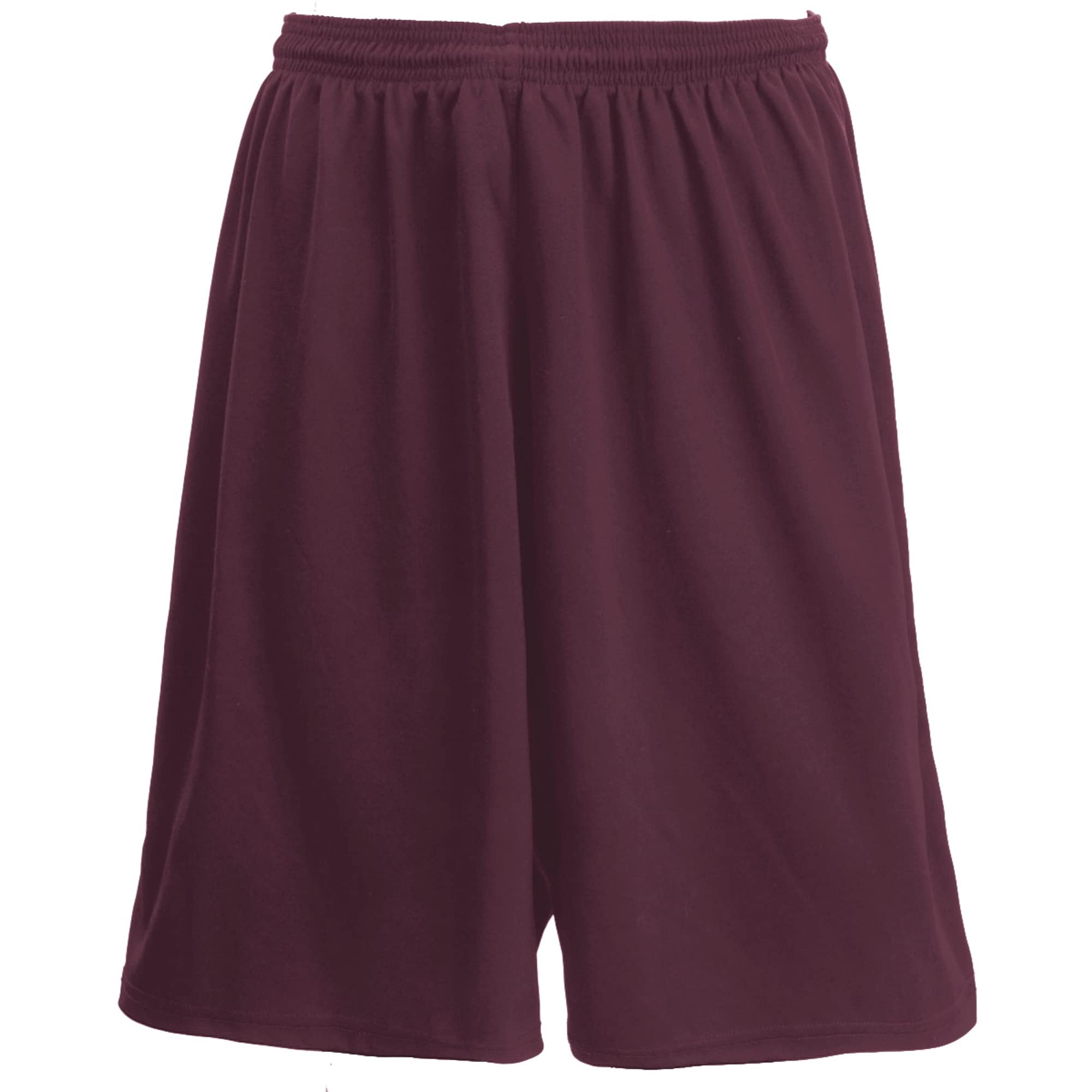 SHORT-MOISTURE WICKING- ADULT-MAROON-2X