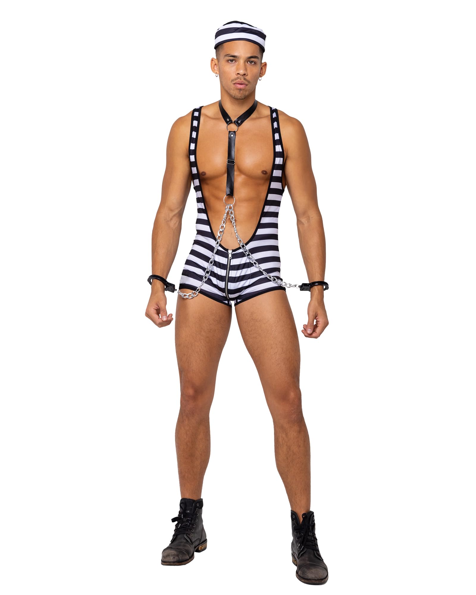 6208 - 3PC Mens Prisoner of Desire - Medium / Black/White