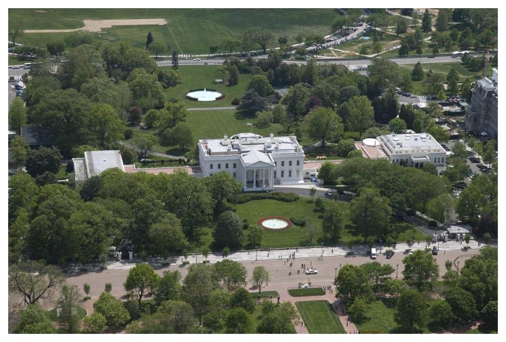 Aerial view of the White House, Washington, D.C.-Paper Art-62x42”